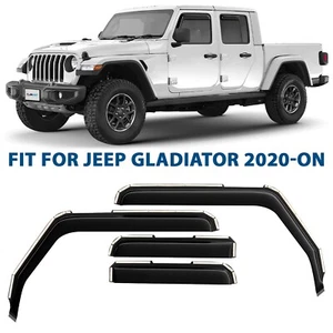 Rain Guards Vent Visors Shade for 2020-2025 Jeep Gladiator - Picture 1 of 7