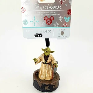 Disney Star Wars Yoda sprechende Magie Skizzenbuch Weihnachtsschmuck neu mit Etikett - Bild 1 von 10