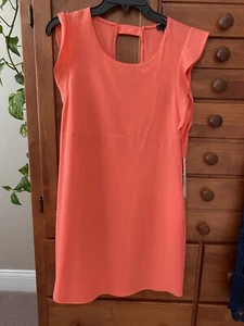 Bloomingdale's AQUA Orange  Knee-Length Shift Dress. Size Small S - Picture 1 of 8
