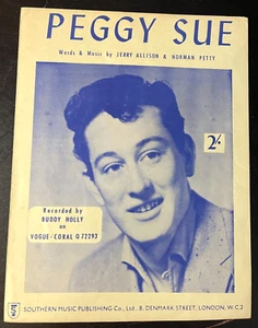 BUDDY HOLLY sheet music PEGGY SUE (1957)-SOUTHERN PUBLISHING LONDON-3854 - Picture 1 of 3