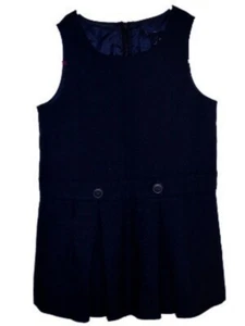 LANDS END Classic Navy School Uniform Top of Knee Jumper Dress Girls 12+ NEW - Picture 1 of 6