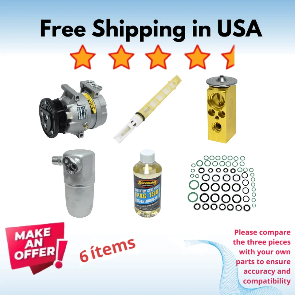 Compressor & Valve A/C Fit Pontiac Montana 1999-2000 - Image 1 of 4