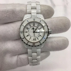 Authentic CHANEL watch J12 H0968 ceramic white working from japan - Picture 1 of 10