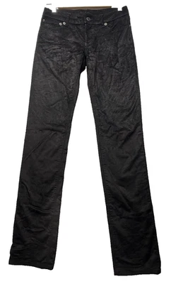 Prada Contour Fit Black Corduroy Straight Low Rise Women's Pants Sz 26 27x34 - Image 1 of 4