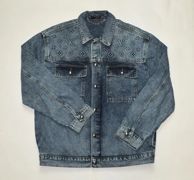 Louis Vuitton Mens Monogram Denim Jacket size XL - Image 1 of 4