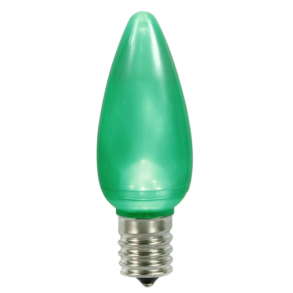 Vickerman C9 Ceramic LED Green Bulb .96W 130V 25Bx - XLEDSC94-25 - Image 1 of 1