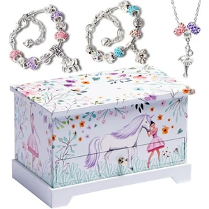 Kids Jewelry Box for Girls & Little Girls Jewelry Box - Music Box - Unicorn T... - Picture 1 of 9