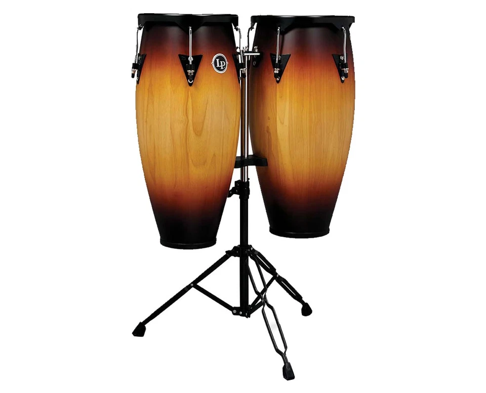 Juego de Conga Latin Percussion City Series 10" y 11" con Soporte Dbl Vint. Sunburst Foto 1 de 1