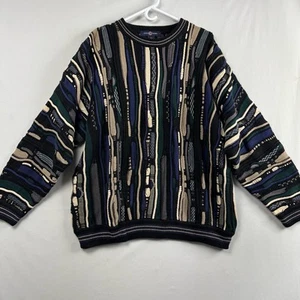 Cotton Traders Retro Sweater Mens XL Textured Knit Coogie Cosby Style - Picture 1 of 12