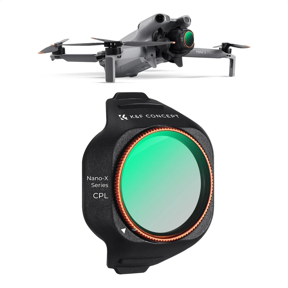 K&F CONCEPT CPL Filter for DJI MINI 5 PRO Circular Polarizing Filters Waterproof - Image 1 of 1