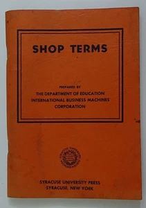 1945 Shop Terms IBM Syracuse University The Dept Of Education #698 - Picture 1 of 9