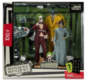 Movie Maniacs Beetlejuice Beetlejuice Modellino in posa scala 6 pollici confezione da 4 "MIB" - Foto 1 di 4
