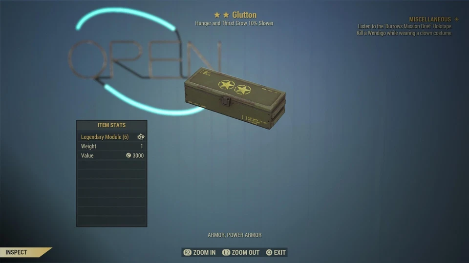 Fallout 76 Glutton Box Mod ⭐️⭐️ (PS4/PS5) - Image 1 of 1