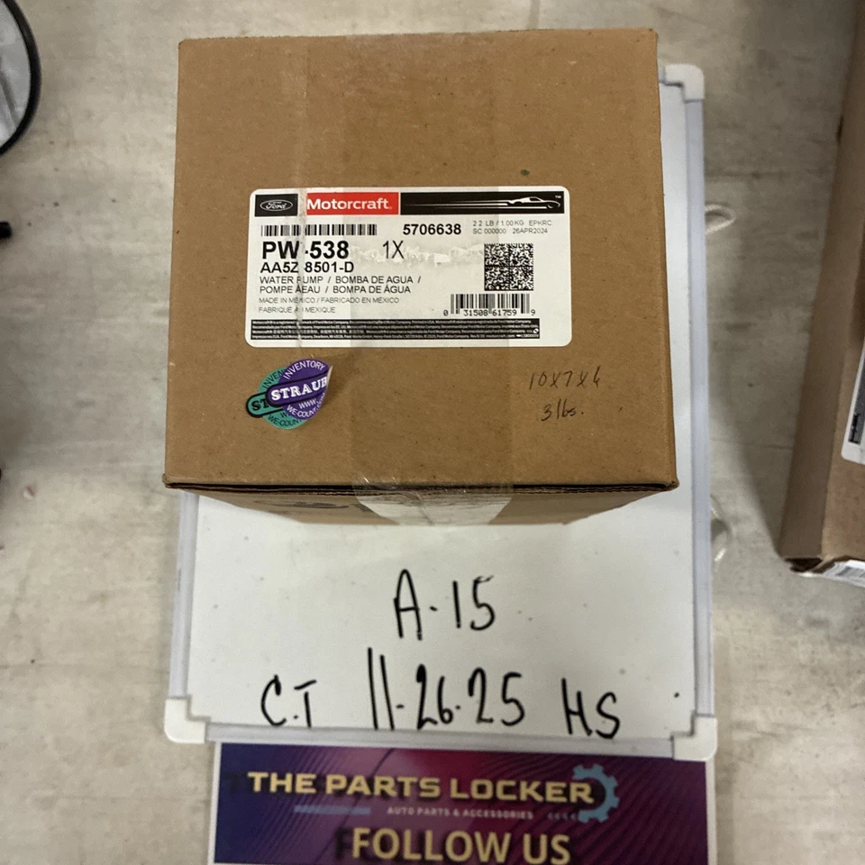 Bomba de agua del motor PW-538 Motorcraft / Ford AA5Z8501D piezas originales Ford Foto 1 de 4