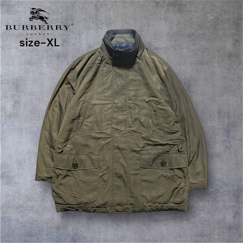 Cappotto mod lana Burberry anni 90 logo ricamato XL 56 oliva lucido uomo #ED ZIA