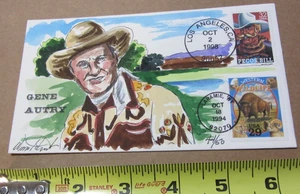 Gene Autry Cowboy Western Envelope Art by Wild Horse Cachets - Picture 1 of 3