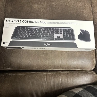 Logitech MX Keys S Combo for Mac, Wireless Keyboard and Mouse with Palm Rest, - Image 1 of 4