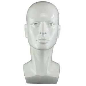 Male Wigs Display Mannequin Head Stand Model White - Picture 1 of 4