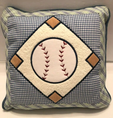 ДЕТСКАЯ ПОДУШКА ~ БЕЙСБОЛ / СОФТБОЛ Baby League NIP ягнят и плюща  - Изображение 1 из 3