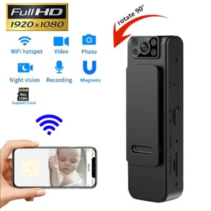 Wifi 64G Wearable Night Vision Recorder 1080P Noise Reduction Mini Cam Portable - Imagen 1 de 11