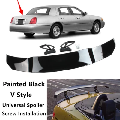 Universal Fit For Lincoln Town Car 1998-2003 Racing Style Trunk Lid Spoiler Wing - Image 1 of 4
