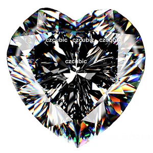 CUBIC ZIRCONIA SUPER QUUALITY LOOSE HEART SHAPE  CLEAR WHITE CZ USA SHIPPER - Picture 1 of 8