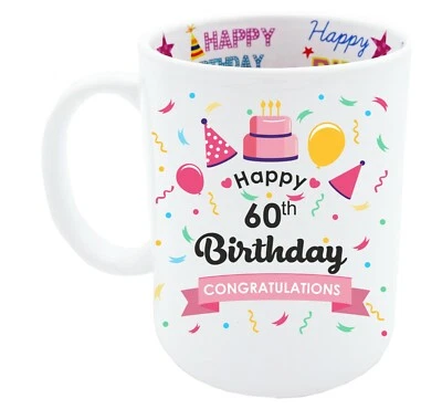 MAINLY MUGS 60th Birthday Gift Mug Present Idea For Women Men Age 60 Novelty Funny Keepsake