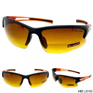 Gafas De Sol Sport Wrap Con Visión HD Alta Definición Lente Ámbar Antirreflejo - Imagen 1 de 6