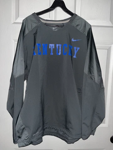 Kentucky Wildcats Mens Gray Pullover Golf Nike Dri-Fit Size XL Cover