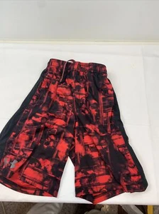 UNDER ARMOR- Black & Red Shorts- Size Youth M - Picture 1 of 7