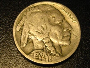 1920-S Buffalo Nickel FULL DATE ERROR DIE CRACK 12:00 TO 4:00 THRU INDIAN'S HEAD - Picture 1 of 3