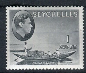 Seychelles KGVI 1938 1r grey-black (chalk) SG146a LMM - Picture 1 of 2