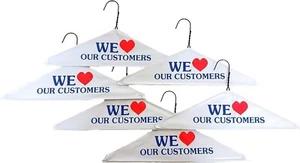 Caped Hangers 500 pcs  - 18" WE LOVE OUR CUSTOMERS - 18 Inch 14.5 Gauge New - Picture 1 of 4