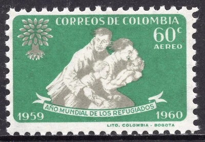 1260 - Colombia 1960 - Airmail - World Refugee Year- MNH Set - Image 1 of 2