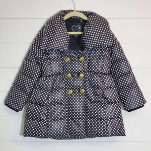 Love, Lilah Puffer Coat, Black with Polka Dots. Kids, Size: 4T - Picture 1 of 6