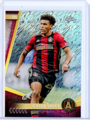 2024 Topps Chrome MLS Mania CALEB WILEY Atlanta United FC Shimmer Refractor 7/7 - Image 1 of 2
