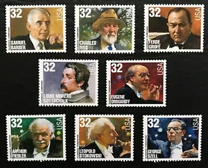 1997 #3158-65 - 32¢ CLASSICAL CONDUCTORS - Set of 8 Singles - Mint NH - Picture 1 of 1