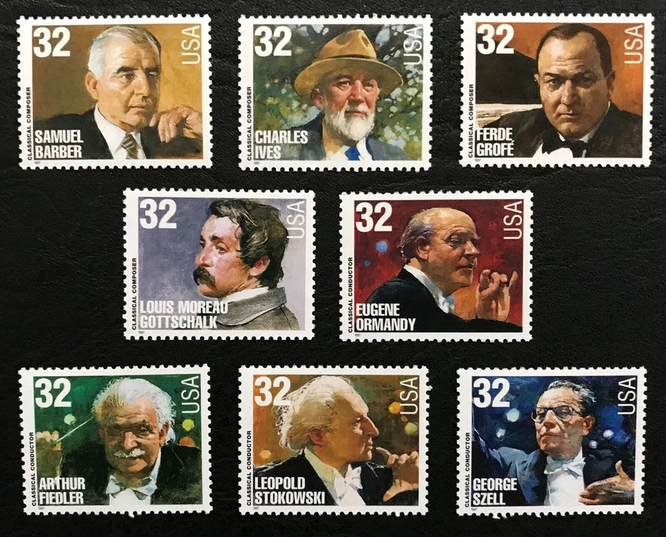 1997 #3158-65 - 32¢ CLASSICAL CONDUCTORS - Set of 8 Singles - Mint NH - Image 1 of 1