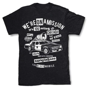 106 miles to chicago Blues Brothers Mens Tshirt - Picture 1 of 1