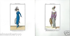STAMPA COSTUMES PARISIENS 1912 CARTONCINO FMR FRANCO MARIA RICCI 21X22 MODA 2324 - Picture 1 of 1