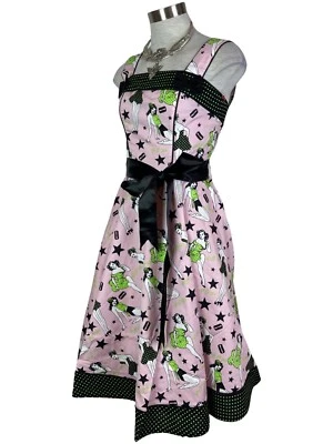 HELL BUNNY PIN UP TATTOO 50'S VINTAGE SWING ROCKABILLY DIXIE HALTER DRESS 5128 - Image 1 of 4