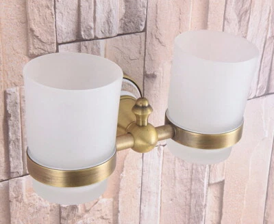 Antique Brass Tumbler Holder Cups & Tumbler Holders Bathroom Accessories Qba582 - Image 1 of 4