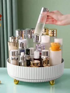 1 pz organizzatore trucco grande capacità conservazione cosmetica girevole multifunzione - Foto 1 di 15