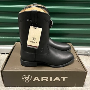 ARIAT Heritage Roper Western Boot Black Men’s Sz 14 D Cowboy Pull On Black NEW - Picture 1 of 11