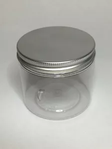 Leere 200 ml klare Kunststoffgläser mit Aluminium Schraubdeckel. Qualitätsglas & Deckel - Bild 1 von 20