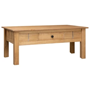 NNEVL Coffee Table 100x60x45 cm Solid Pine Wood Panama Range - Picture 1 of 9