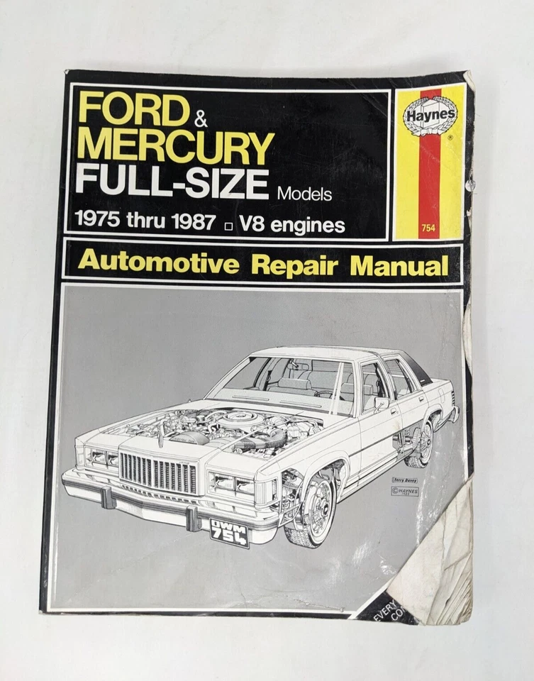 Haynes Repair Manual Ford & Mercury Full Size Model 1975-1987 Maintenance #754 - Image 1 of 4
