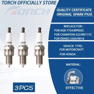 3x Spark Plug TORCH F5RTC for NISSAN 22401-V1415 BPR5ES for Champion 322/RN11YC - Picture 1 of 13