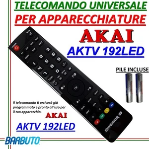 TELECOMANDO UNIVERSALE PER TELEVISORI AKAI PER MODELLO  AKTV 192LED - Imagen 1 de 1