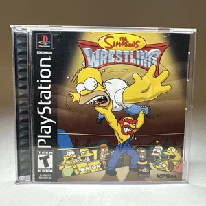 The Simpsons Wrestling PS1 Sony PlayStation 1, 2001 CIB komplett mit Handbuch - Bild 1 von 4